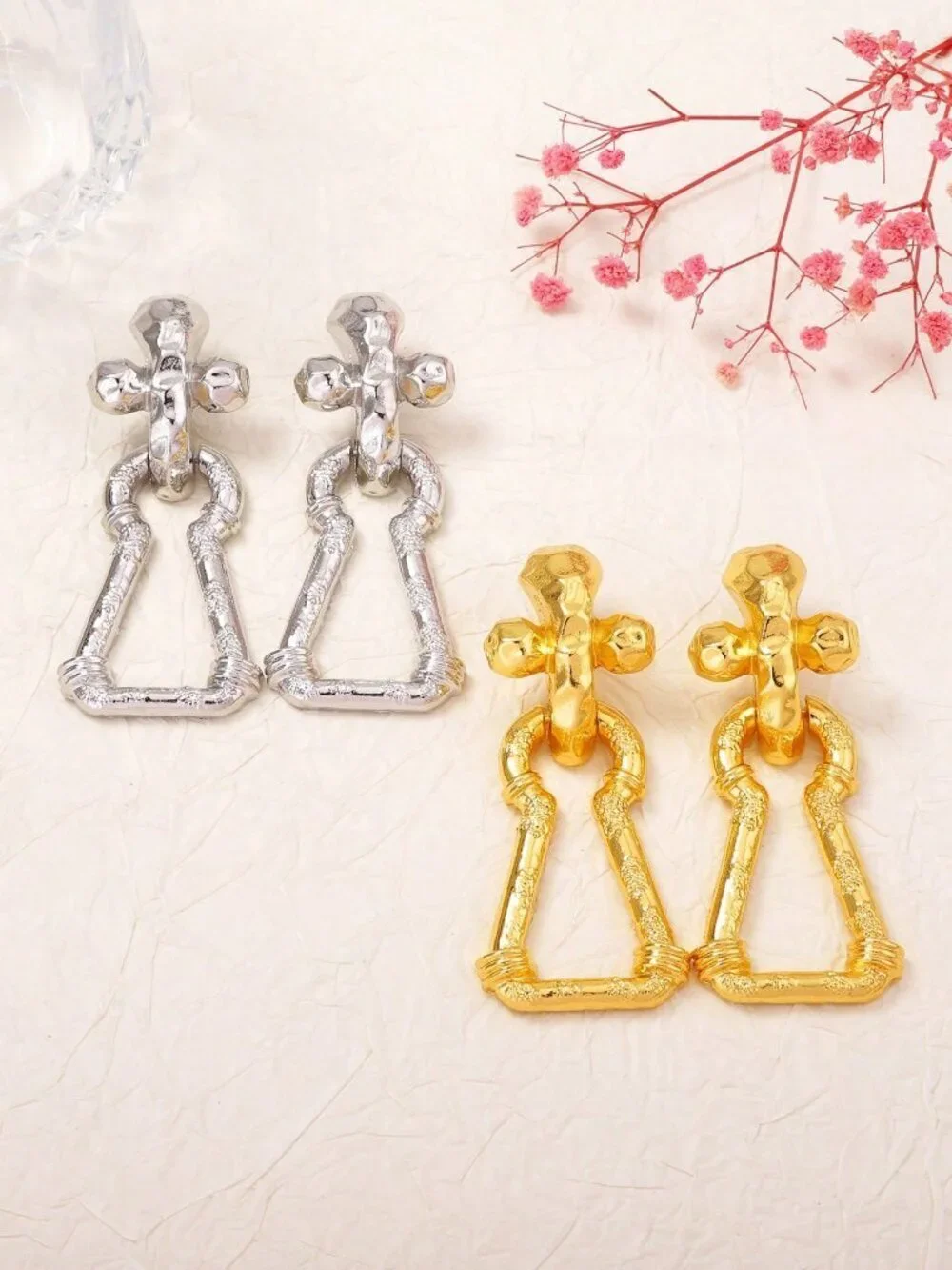 Gold or silver  Women's Luxury Geometric Exaggerated Earrings,